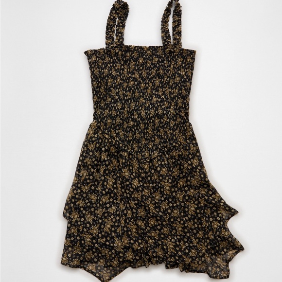 AE Brand New Handkerchief Hem Ruffle Floral Mini Dress - Picture 4 of 12